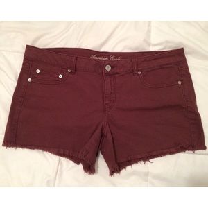 Burgundy Midi Shorts