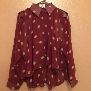 UNIF polka dot blouse