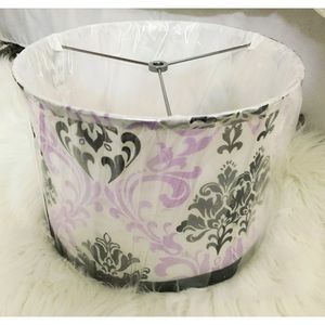 Black Purple and White Lamp Shade