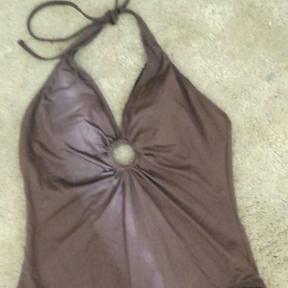 Brown one peice swimsuit