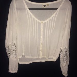 white blouse with fun sleeves (: