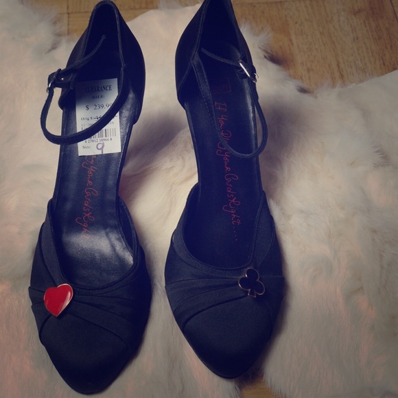 Lulu Guinness satin pumps with charms.