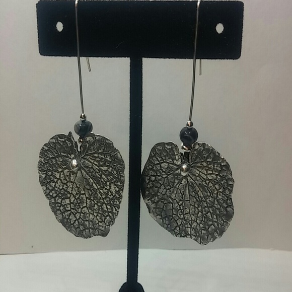 Sterling Silver Handcrafted "Leaf" Earrings