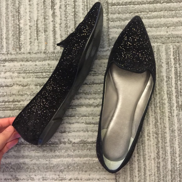 Black shimmer smoking loafers - "Sadie" - Picture 2 of 4