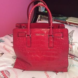Michael Kors Red croc-like bag
