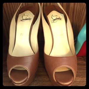 Christian Louboutin sling back open toe heels