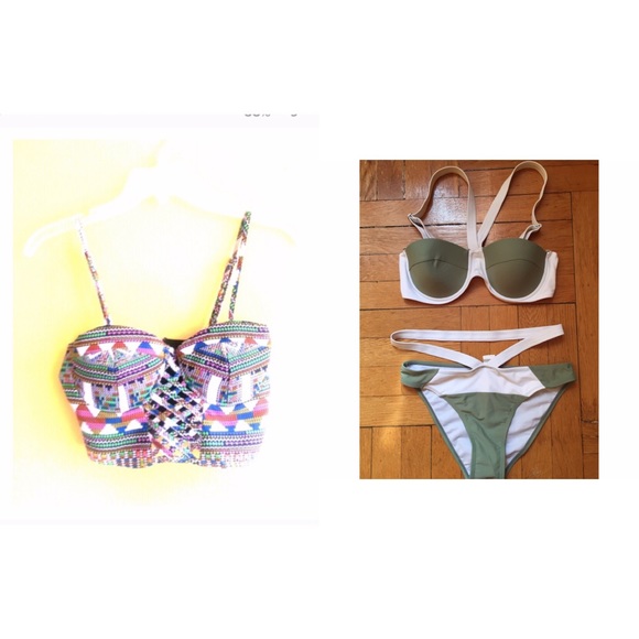 Bundle deal multicolor crop top & swimwear