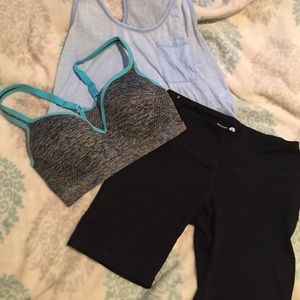 Workout bundle- leggings sports bra and top