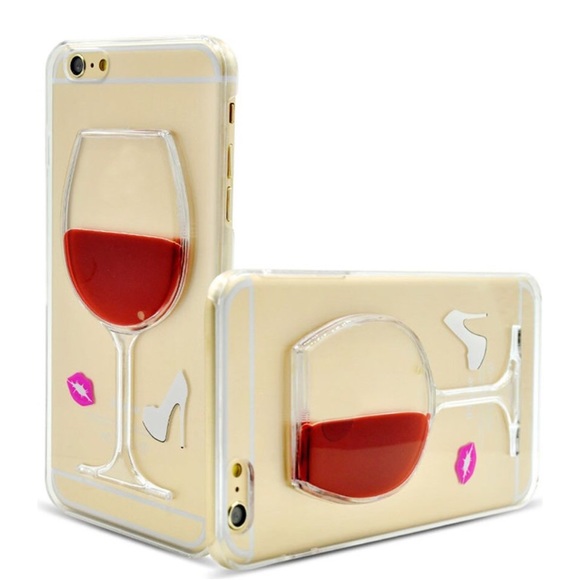iPhone 6 Plus Wine case with moving flowing liquid