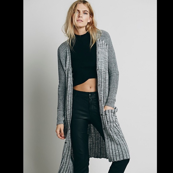 Free People Sweaters - 🌿1DAY SALE🌿 Free People grey maxi cardigan