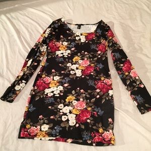 Floral print bodycon dress