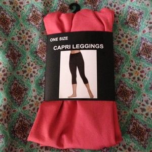 Leggings Capri one size Coral color