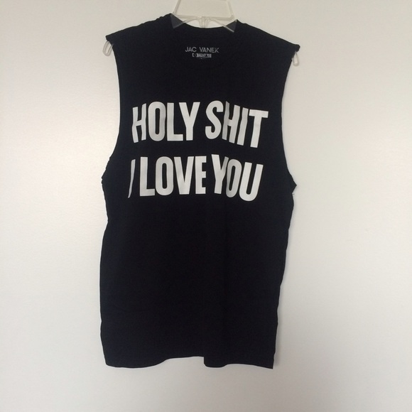 Jac Vanek Tops - ✨HP✨ Jac Vanek "Holy Shit I Love You" Muscle Tank