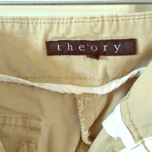 Theory khaki trousers size 0. Good condition.