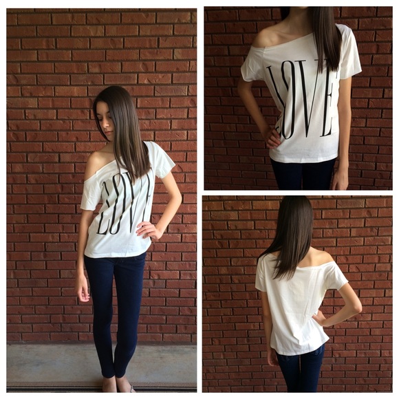 🌟SALE🌟 Love off the shoulder t-shirt