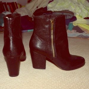 SOLD Michael Kors black leather booties
