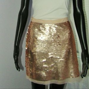 Rose Gold Sequin Skirt