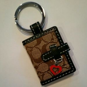 Coach Mini Signature Picture Frame Keyfob Keychain