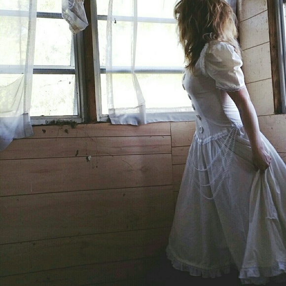 OOAK Cream Steampunk Dress