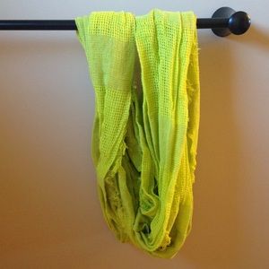 Lime green sparkle infinity scarf