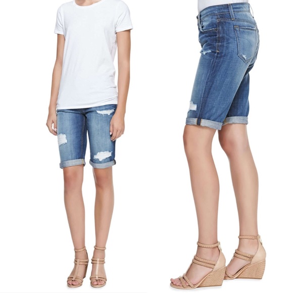 Joe's Jeans Easy Bermuda distressed shorts Samara