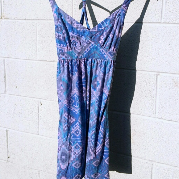 Blue Aztec Pattern Dress - Picture 3 of 4