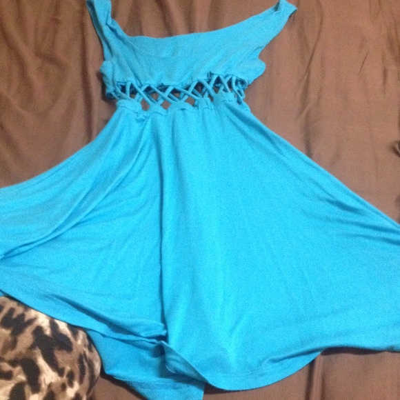 Women little blue dress size small very cute!!