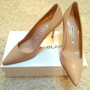 BRAND NEW Manolo Blahnik BB Patent Nude