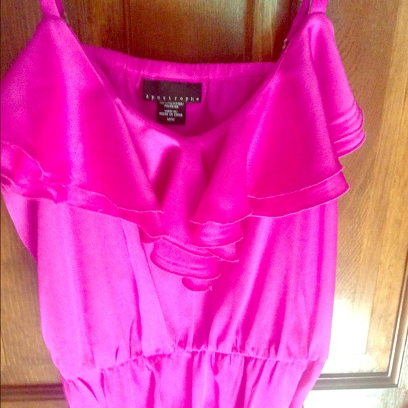 Pink dress with ruffles