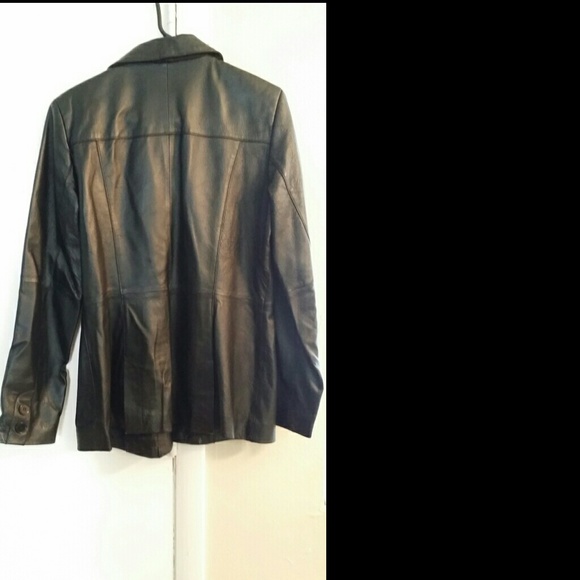 Sold 👚LEATHER BLAZER - Picture 2 of 3