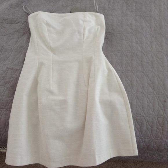NWOT Asos brand cream strapless dress sz 4P