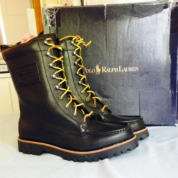 polo ralph lauren ranger burnished nubuck mens boots navy