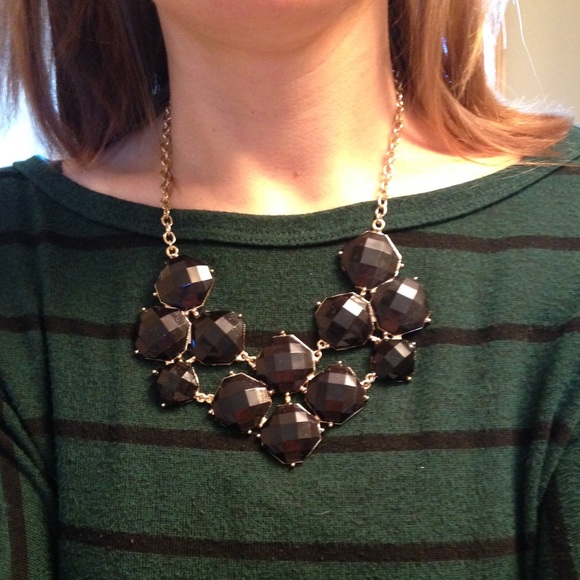 Black and gold statement necklace