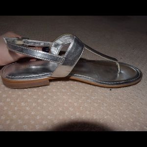 BCBG silver sandals