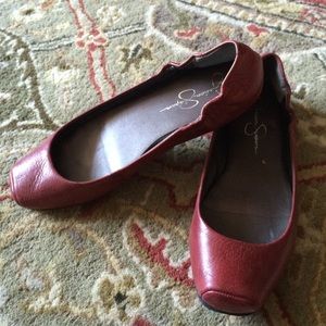 Ruby-red Jessica Simpson flats