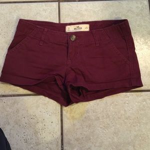 Burgundy shorts