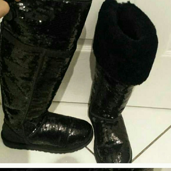 Black knee high boots