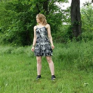 Black and White Paisley Dress