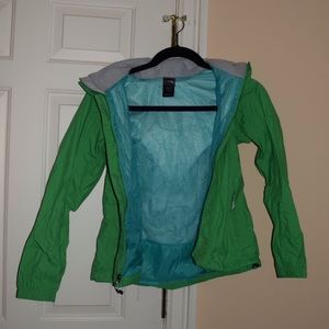 SOLD Green North Face rain jacket