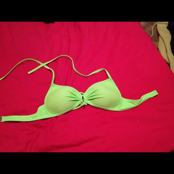 Lime green bikini top