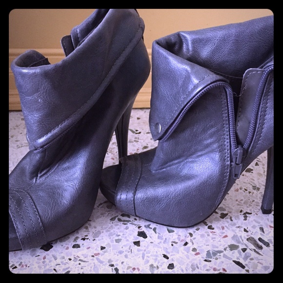 Peep toe booties