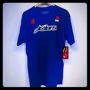 Men's AStars Royal Blue  Cotton Track Tee Size L