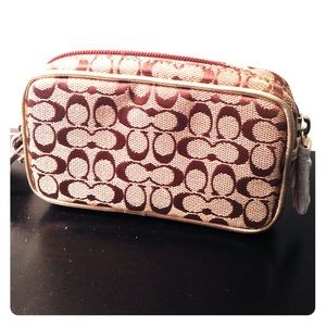 Coach Gold Metallic Pouch