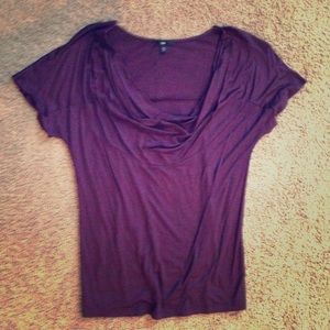 Gap purple top with cowl neck