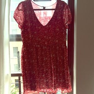 Glory red flower dress!