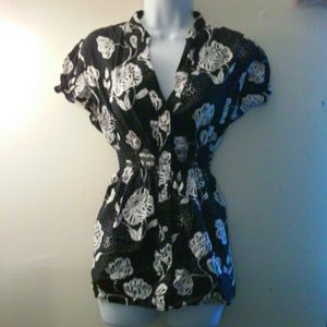 Classy In Black and White Top