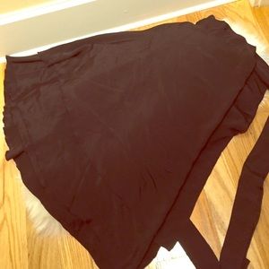 Silk Black wrap skirt