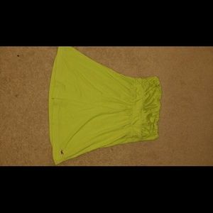 Hollister Strapless bright green shirt
