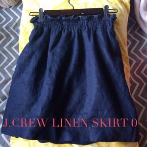 J.Crew 100% linen skirt size 0