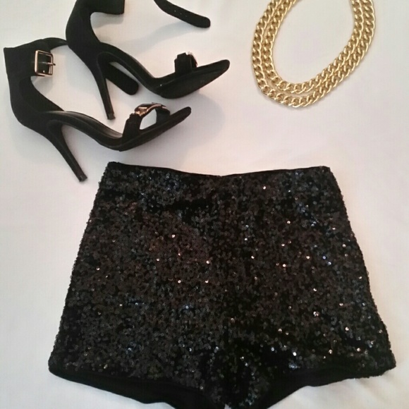 SOLD! Forever 21 Black Sequin Shorts